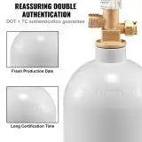 5 Lbs CO2 Tank Aluminum Gas Cylinder Brand New CO2 Cylinder with Gray Spray Coating CO2 Tank with CGA320 Valve