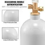 SucceBuy 5 Lbs CO2 Tank Aluminum Gas Cylinder Brand New CO2 Cylinder with Gray Spray Coating CO2 Tank with CGA320 Valve