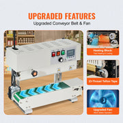 Charger l'image dans la visionneuse de galerie, Amocart Vertical Band Sealer 6-12 mm Seal Width Continuous Bag Band Sealing Machine for 0.02-0.8 mm Plastic Bags Films Packing
