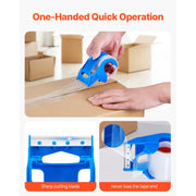 Bild in Galerie-Viewer laden, Amocart 1.5in Core 6 Rolls Clear Packing Tape with Dispenser 2.7 Mil Shipping Tape Designed for Moving Boxes Storage Mailing
