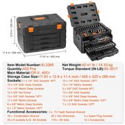 Bild in Galerie-Viewer laden, Amocart Mechanics Tool Set and Socket Set 1/4" 3/8" 1/2" Drive Deep Standard Sockets 450 Pcs SAE and Metric Mechanic Tool Kit
