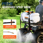 SucceBuy ATV Spot Sprayer 15.9 Gal/60 L ATV/UTV Broadcast Sprayer with Nozzle Boom 12 V Pump Weed Sprayer with Water Tank White