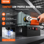 Charger l'image dans la visionneuse de galerie, Amocart Magnetic Drill Press 1300W Low Profile Mag Drill Light Weight Portable Mag Drilling Machine with Cooling Device
