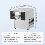 Charger l'image dans la visionneuse de galerie, Amocart Commercial Snowflake Ice Machine Snowflake Ice Maker Stainless Steel Ice Shaver Machine Electric Snow Cone Maker
