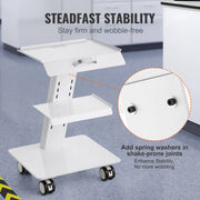 Load image into Gallery viewer, Amocart Lab Trolley 3-Layer Rolling Cart Metal Mobile Trolley  220 lbs Weight Capacity for Lab Clinic Beauty and Salon
