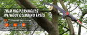 Bild in Galerie-Viewer laden, Amocart Manual Pole Saw Extendable Tree Pruner Sharp Steel Blade for Branches Trimming with Lightweight Aluminum Alloy Handle
