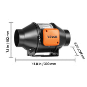 Charger l'image dans la visionneuse de galerie, Amocart Inline Duct Fan Quiet EC-motor Ventilation Exhaust with Temperature Humidity Controller for Cooling Booster Grow Tents
