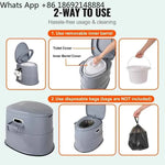 Amocart Portable Toilet for Camping Porta Potty with 1.3G Detachable Inner Bucket Travel Toilet for Outdoor Camping Travel