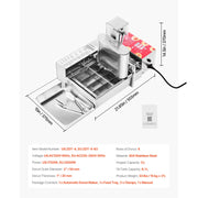 Charger l'image dans la visionneuse de galerie, Amocart Commercial Automatic Donuts Machine Donuts Equipment Electric High Power Doughnut Maker StainlessSteel Frying AutoFryer
