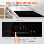 Amocart 4 Burners 30'' Electric Cooktop Induction Stove Top Built-in Magnetic Cooktop with 9 Heating Level Touch Screen Burner