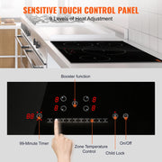 Bild in Galerie-Viewer laden, Amocart 4 Burners 30'' Electric Cooktop Induction Stove Top Built-in Magnetic Cooktop with 9 Heating Level Touch Screen Burner
