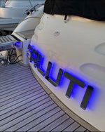 Custom Yacht Boat Letters Seawater Resistant Boat Name Sign Led Vessel Name Sign 3D Illuminated Stainless Steel Signage
