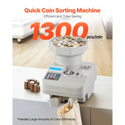 Bild in Galerie-Viewer laden, Amocart All-Coin Sorting Machine, Automatic Coin Sorter and Wrapper with LED
