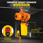 Amocart 2200Lbs Electric Chain Hoist 11 ft/min Single Phase Overhead Crane with G80 Chain Wired Control for Garage Lifting