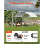 SucceBuy Metal Chicken Coop 9.8x13.1x6.5ft with Cover Doom Roof Hen House with Security Lock Outdoor Duck Rabbit Cage for Yard