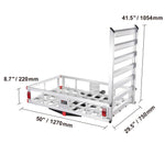 Amocart 47/53/60 in Hitch Cargo Carrier 400/500lb Capacity Trailer Hitch Mount Aluminum Cargo Basket for Truck Pickup Camping