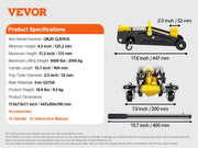 Charger l'image dans la visionneuse de galerie, Amocart 2T Low Profile Floor Jack Iron Hydraulic Racing Floor Jack Hydraulic Car Jack with Single/Dual Piston Quick Lift Pump
