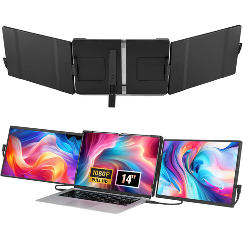 Amocart 18.5 inch 1080P IPS Extended Swivel Portable Monitor for USB-C/USB-A/Mini HDMI Port with Mac/Wins/Android/Switch/PS5