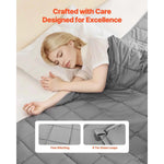 Amocart Weighted Blanket 20lb 88x104in King Size Cooling Breathable Blanket w/ Glass Beads All-Season Use for 200-250lb Adults