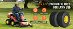 SucceBuy Lawn Mower Tires with Rim Tubeless Tractor Tires 2Pack Tire Wheel Assembly Pneumatic Tires for Riding Mower LawnTractor