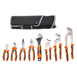 Amocart 8-Piece Pliers Set 8" Linesman's Pliers 6" Slip Joint Pliers Long Nose Pliers 6" Diagonal Cutter 10" Adjustable Wrench