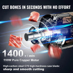 SucceBuy 550W 850W 1500W 1800W Commercial Electric Meat Bandsaw Stainless Steel Frozen Meat Cutter with Blade for Rib Pork Beef