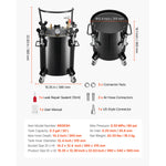 SucceBuy Spray Paint Pressure Pot Pressure Pot Paint Sprayer Spray Guns Central Pneumatic Sprays Gun for Furniture Car Fence