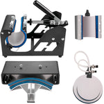 Amocart Combo Heat Press Machine 5/6/8 in 1 30*38CM 38*38CM Muntifunctional Sublimation Printer Transfer for Mug Hat Plate