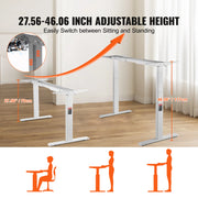 Load image into Gallery viewer, Amocart Standing Desk Frame  Electric Stand Up Computer Desk Legs Ergonomic DIY Workstation Base for Home Office Black white
