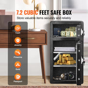 Load image into Gallery viewer, Amocart Single Door 4.0 cu.ft Safe Box w/ Key Lock Password &amp; Fingerprint Safe Lock Box with Fireproof Bag Key Rack &amp; LED Light
