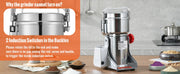 Bild in Galerie-Viewer laden, Amocart 150-2500g Electric Grain Mill Grinder Commercial Swing Spice Grinders for Dry Herbs Grains Spices Cereals Coffee Corn
