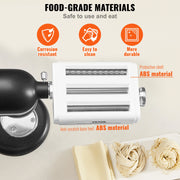 Bild in Galerie-Viewer laden, Amocart Pasta Attachment for KitchenAid Stand Mixer 3-IN-1 Stainless Steel Pasta Roller Cutter Set Including Pasta Sheet Roller
