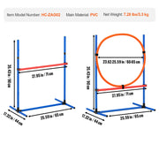 Charger l'image dans la visionneuse de galerie, Amocart Dog Agility Training Equipment 4 PCS Set with Adjustable High Hurdles 6 Weave PolesJump Ring Square Pause Box Whistle
