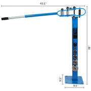 Bild in Galerie-Viewer laden, with 7 Dies Mutifunctional 44in Telescopic Rubber Handle Copper Steel Tube Bending Tool Amocart YP-38 Floor Mounted  Bender

