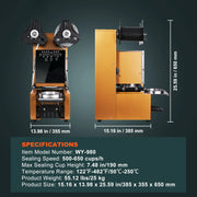 Charger l'image dans la visionneuse de galerie, Amocart Fully Automatic Cup Sealing Machine 500-650 Cups/H with LCD Panel Electric Tea Sealer Machine for 75/90/95mm Cup Milk
