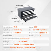 Charger l'image dans la visionneuse de galerie, Amocart Steel Drill Dispenser Organizer Cabinet Storage Drill Bit Dispenser Cabinet Three-Drawer Drill Bit Organizer Cabinet
