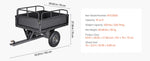 Amocart Garden Utility Trailer 17Cu.Ft&600lbs Capacity ATV UTV Trailer Tow Behind Steel Dump Cart with 16" Tires for Lawn Mower