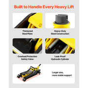 Charger l'image dans la visionneuse de galerie, Amocart 2.5T Floor Hydraulic Jack Pneumatic Low Profile Floor Jack Heavy-Duty Steel Floor Jacks with Single Piston Lift Pump
