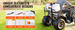 SucceBuy ATV Spot Sprayer 15.9 Gal/60 L ATV/UTV Broadcast Sprayer with Nozzle Boom 12 V Pump Weed Sprayer with Water Tank White