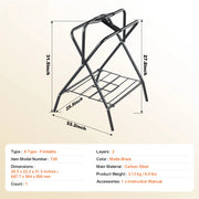 Bild in Galerie-Viewer laden, Amocart Folding Saddle Rack 28 x 19 x 37.5 in Freestanding Horse Saddle Stand Steel Saddle Rack for English &amp; Western Saddles
