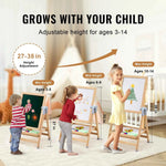 Amocart Standing Magnetic Drawing Board WordPad Art Easel with Painting Accessories Children Educational Toys for Kids Boy Girl