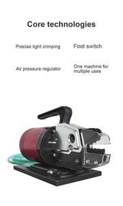 Charger l'image dans la visionneuse de galerie, Zten Pneumatic Terminal Crimping Machine Tool 1.3T Terminal Crimper Pliers Tool with Crimping Die For Optional With Foot Touch

