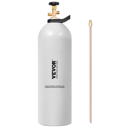 Amocart CO2 Tank 20 lbs New Aluminum Alloy Cylinder CO2 Air Tank with Light Spray Coating CGA320 Valve Purple Copper Siphon