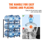 Amocart 3/4/5 Tiers Water Jug Holder Iron Water Bottle Holder Double/Single Row Easy Installation for Kitchen Office Livingroom