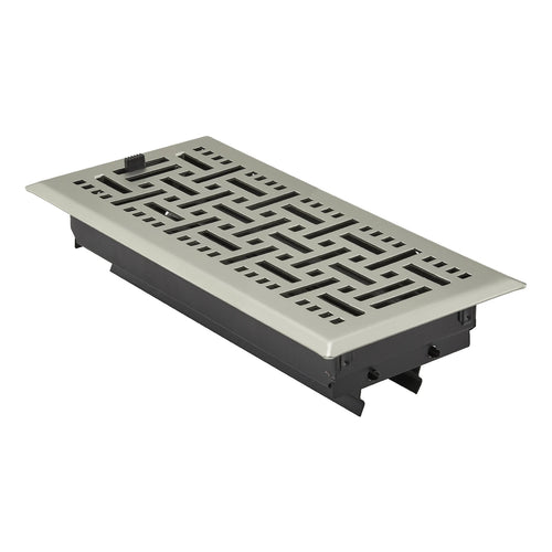 Amocart 4 x 10 Inch Floor Registers Vent Grilles  HVAC Heavy-Duty Walkable Iron Floor Vents with Metal Damper for Home & Office