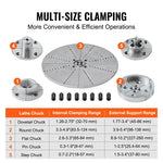 SucceBuy KP965 Metal Lathe Chuck 4-Jaw 3.75"Diameter with 5 Sets of Jaws Self-centering Tool Accessories for Precision Machining