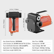 Charger l'image dans la visionneuse de galerie, Amocart Fuel Transfer Pump 12V DC 5GPM / 8GPM / 12GPM Portable Type Electric Diesel Transfer Pump for Diesel Methanol Blends
