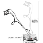 Amocart Pressure Washer Surface Cleaner PE/Stainless Steel Pressure Washer Attachments with 4 Wheels for Concrete Patio Deck