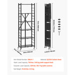 SucceBuy Foldable Storage Shelf Metal Rack Shelving Unit No Assembly Organizer Shelf with 5 Wheels & 4 Hooks for Kitchen Black