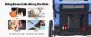 Charger l'image dans la visionneuse de galerie, Amocart Dog Bike Trailer Supports up to 88 lbs 2-in-1 Pet Stroller Cart Bicycle Carrier for Dogs Easy Folding Frame with Wheel
